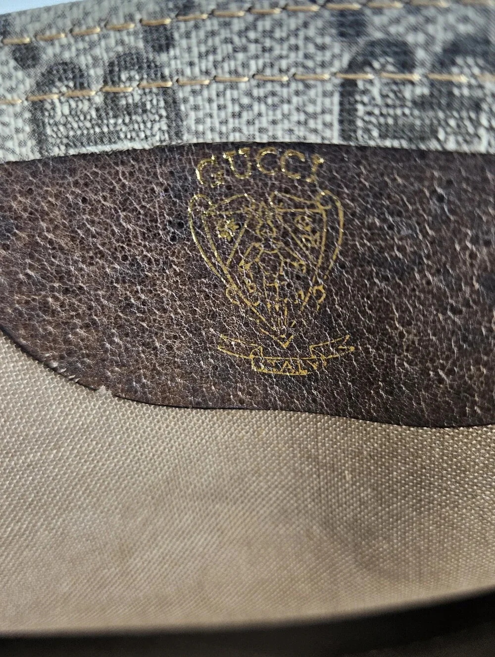 Authentic Gucci Vintage GG Supreme Sherry Line Tote GG Supreme Monogram Bag